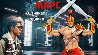 Марс в знаках зодиака.