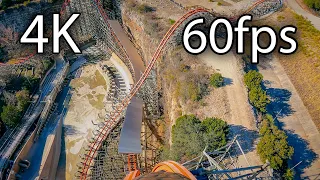 Iron Rattler front seat on-ride 4K POV @60fps Six Flags Fiesta Texas