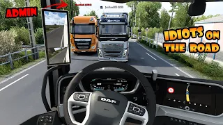 ★ IDIOTS on the road #82 - Idiot got BANNED for 10 days - Funny Moments ETS2MP - Fails&Wins