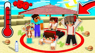 NIE OPUSZCZAJ TEGO OKRĘGU NA PUSTYNI +50C 🥵 W MINECRAFT?! GPLAY & LUMI