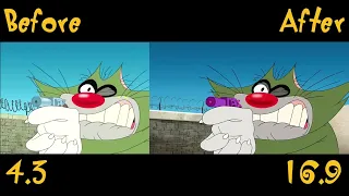 Oggy And The Cockroaches - To Serve To Protect (S03E35) Full Episode In HD Comparison