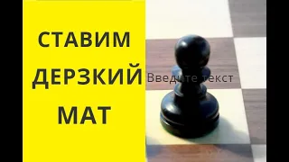 Шахматы. СТАВИМ ДЕРЗКИЙ МАТ !  онлайн. бесплатные. играющие. игра