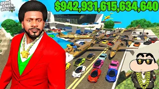 Franklin Poor Life To Rich Life And Shinchan,pinchan & Chop Earn $1000,000,000 in gta 5