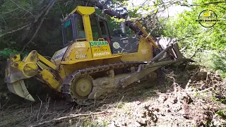 Komatsu D85 EX Dozer Working For Open Forest Road