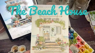 Painting My Dream Beach House | Ink and Watercolor