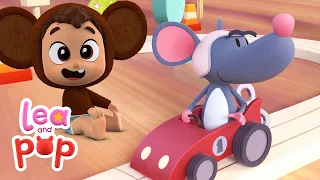 The mouse ran up the clock | Hickory Dickory Dock - Baby Songs with Lea and Pop | Kids Songs