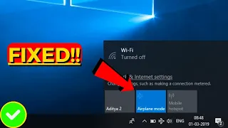 Can't turn off airplane mode in windows 10 | 2024