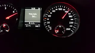 2014 Vw Pasaat B7 2.0 tdi 210 ps acceleration 0-180 km/h