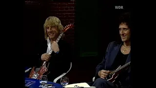 QUEEN/ STATUS QUO - Interview & Guitar Jam (Gute Nacht Gottschalk 1998 German TV)