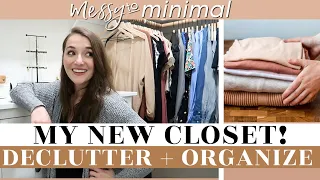 NEW HOUSE CLOSET DECLUTTER + ORGANIZATION! Walk-In Closet tour (is this real life?) MESSY TO MINIMAL