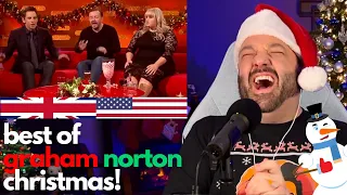 American Reacts to "The Best Christmas Moments on The Graham Norton Show!"