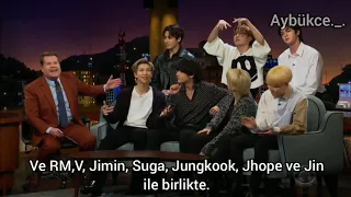 BTS The late late Show Türkçe altyazılı ( James Corden)