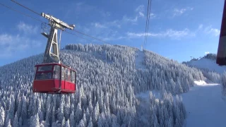 La Ski în Postăvaru HD - Urcare cu Telecabina Capra Neagră (Cabina Mare) - 31 Dec 2016