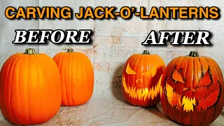 EASY & SIMPLE - CRAFT FOAM PUMPKINS CARVING TUTORIAL