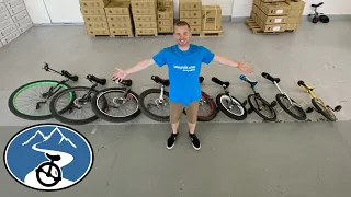 Can Nick Mount Different Sizes of Unicycle?