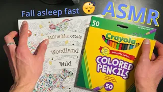 ASMR // Relax and fall asleep FAST (Super relaxing coloring with whispers)