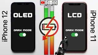 Prueba de Batería – iPhone 12 (OLED) vs iPhone 11 (LCD) en Modo Oscuro