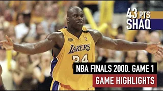 NBA Finals 2000. Lakers vs Pacers Game 1 Highlights. Shaq 43 points HD