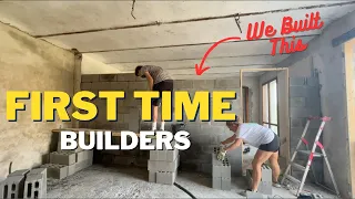 We Build Brick Walls for the First Time Ever! Old Italian Barn DIY Conversion - 3 Days in 20 Minutes