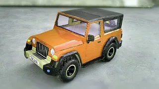 How to make thar with cardboard | rc mahindra thar | Remote control rock crawler car unboxing