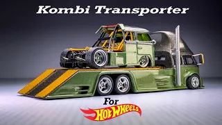 Volkswagen Kombi Bus Team Transport for Hot Wheels Custom