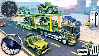 US Army Vehicle Driving Transporter Truck - Cargo Airplane Simulator 2021 - Android GamePlay #2