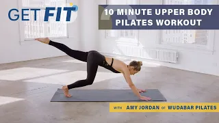 10 Minute Upper Body Pilates Workout with Amy Jordan x WundaBar Pilates | Get Fit | Livestrong.com