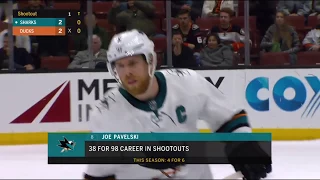 Joe Pavelski Breaks Goalies Ankles in Shootout vs Ducks 02/11/18