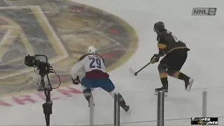 Nathan MacKinnon's Shoulder To The Head Hit Against Nolan Patrick