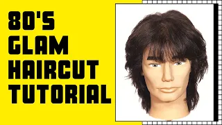 80's Glam Rock n Roll Haircut Tutorial - TheSalonGuy