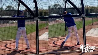 Pete Crow-Armstrong, Owen Cassie, Luis Vazquez Batting Practice - Spring Training