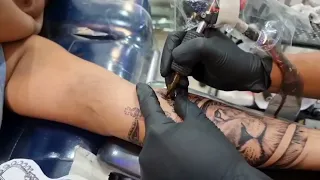 Lion Tattoo, Hand Tattoo,  by Minimal Ink Tattoo Patong Thailand.