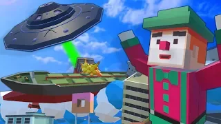 ALIEN UFO BEAM CAUSES TSUNAMI! - Tiny Town VR Gameplay - Valve Index VR Game