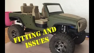 Build Update 3 : Xtra Speed Jeep Wrangler Rubicon : SCX10 2 Fitment and Issues