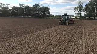 Massey Ferguson 500 Combi Drill Sowing Winter Barley With John Deere 2850