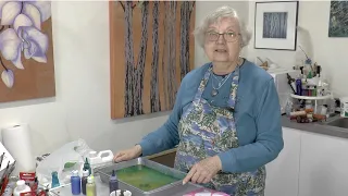 Shoreline Studio #43 - Marbling with Acrylic Paint and Sized Water