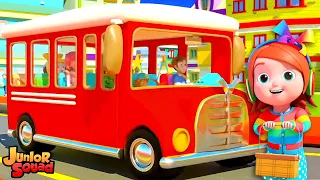Колеса на автобусе песня для детей и мультфильм видео от Junior squad