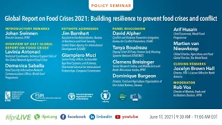 Policy Seminar: Global Report on Food Crises 2021: Building resilience to prevent food crises and co