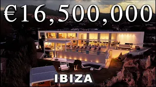 Touring a 16,500,000 Modern Cliffiside Mansion in IBIZA !!