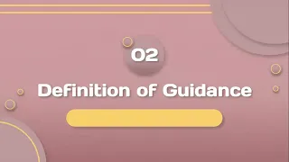 Module 1.1 Concept of Guidance