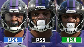 MADDEN NFL 21 - PS4 vs PS5 vs XSX (Face/Graphics/Load Times/Weather) COMPARISON