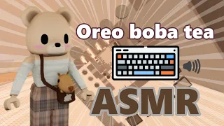 Roblox oreo boba tea, but It's *Thocky* Keyboard ASMR... (relaxing 😴🌙 ) | Boba tea tower #7