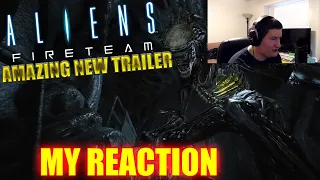 ALIENS FIRETEAM ELITE: AMAZING OFFICIAL TRAILER - REACTION!