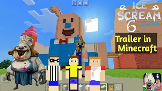 Ice Scream 6 Trailer in Minecraft.