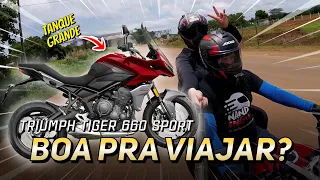 Boa pra viajar com garupa? 🤔 Pegamos a estrada com a Tiger 660 Sport #moto