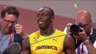 Usain Bolt and Jamaica, current world record at 4x100m relay 36.84, London Olympics 2012