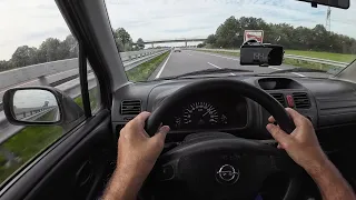 OPEL AGILA 1.0 Autobahn Test Drive No Speed Limit Top Speed