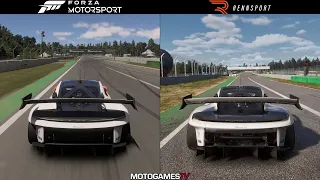 Forza Motorsport (2023) vs Rennsport Beta - Porsche Mission R at Hockenheimring