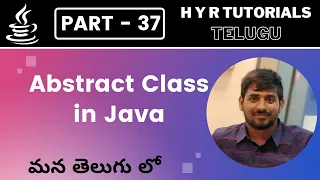 P37 - Abstract Class in Java | Core Java | Java Programming |