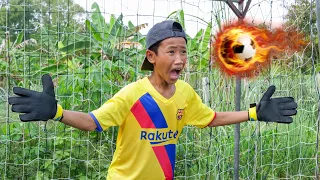 NERF FOOTBALL REAL VS BARCA SHOT BATTLE